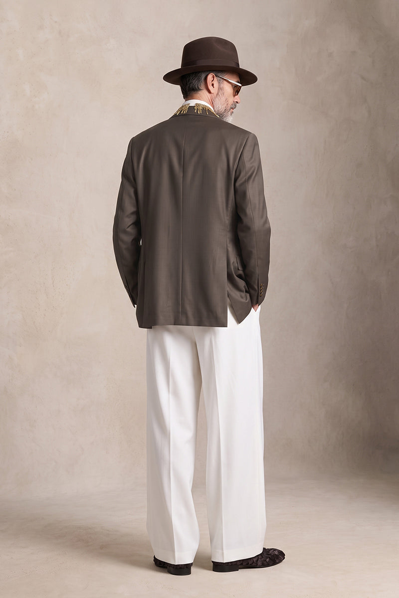 Dark Brown 30% Merino Wool Blazers