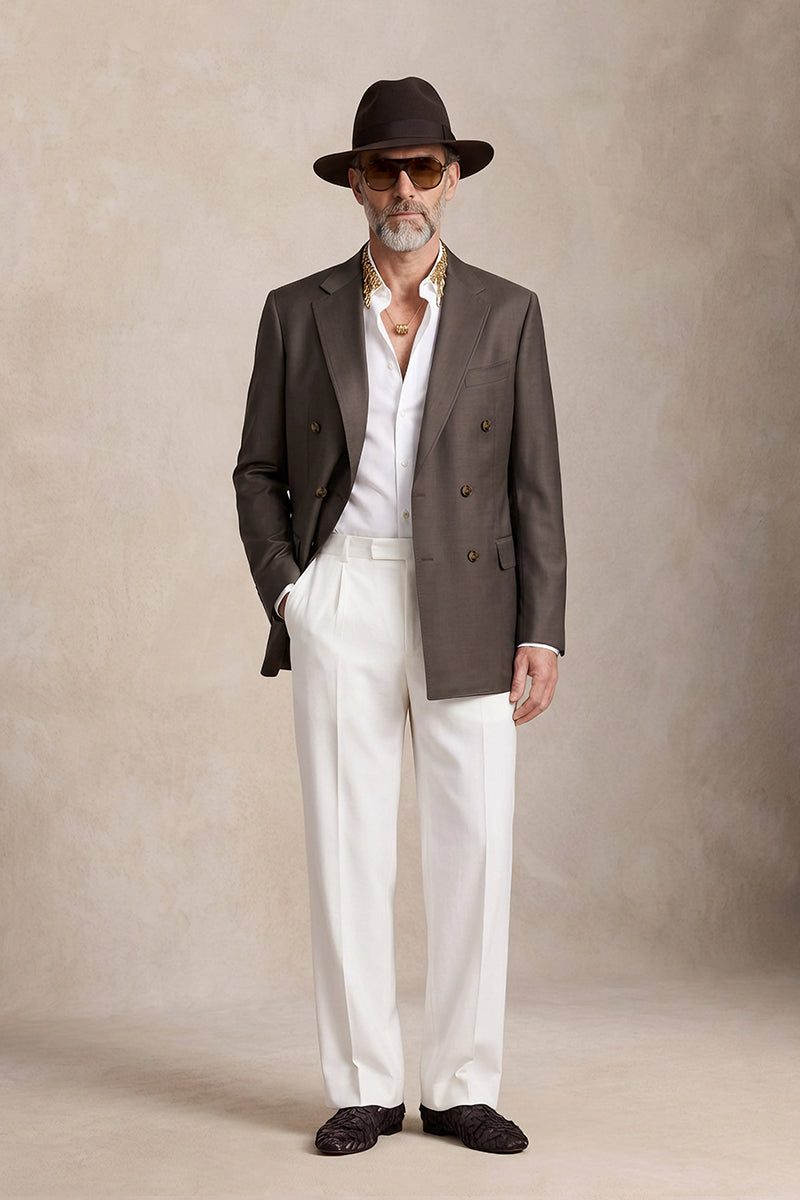 Dark Brown 30% Merino Wool Blazers