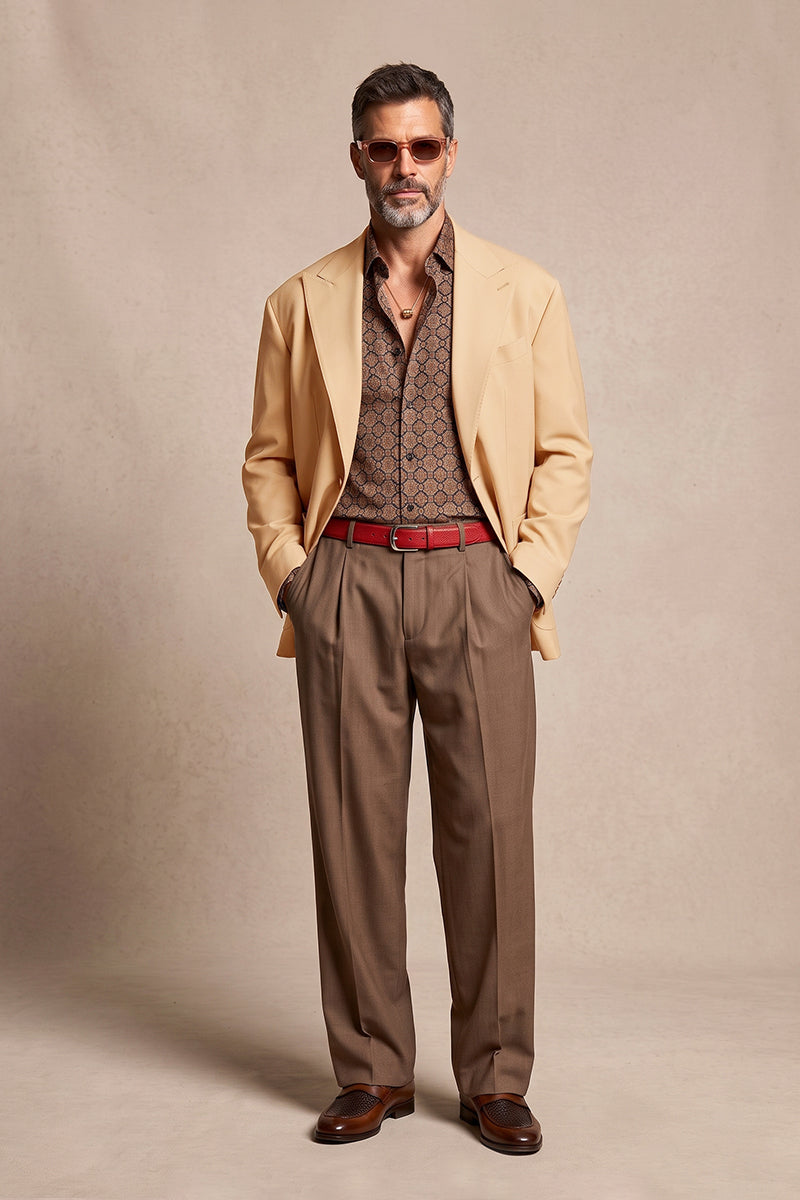 Beige 70% Merino Wool Blazers