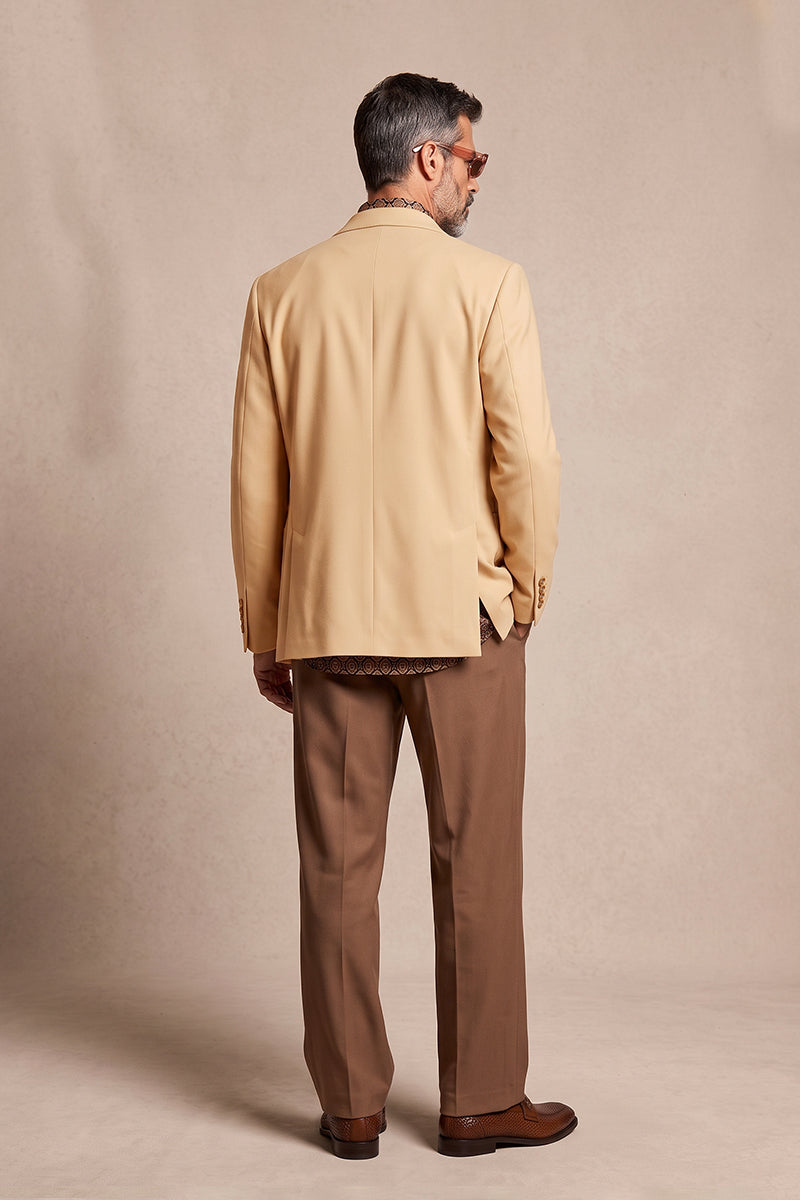 Beige 70% Merino Wool Blazers