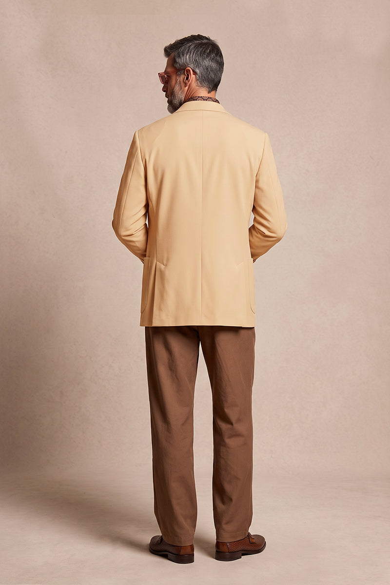 Beige 70% Merino Wool Blazers