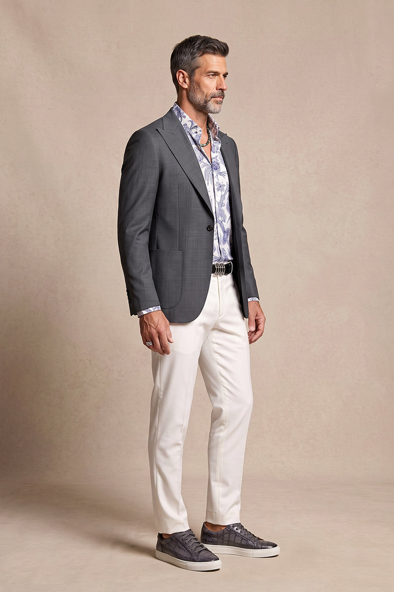 Gray 70% Merino Wool Blazers