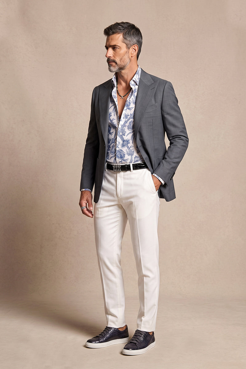 Gray 70% Merino Wool Blazers