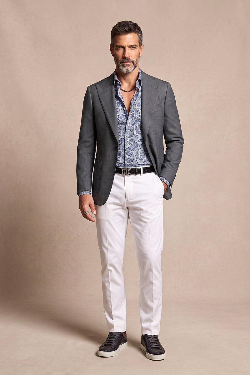 Gray 70% Merino Wool Blazers