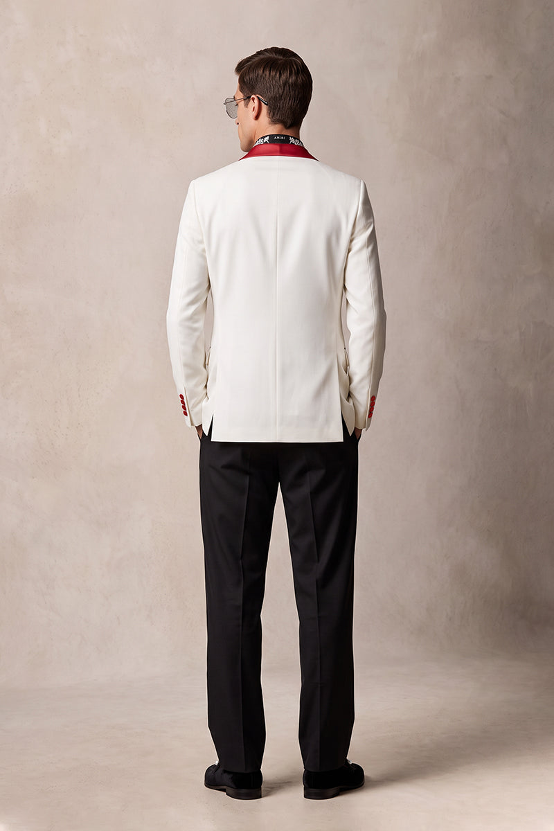 White 30% Merino Wool Blazers
