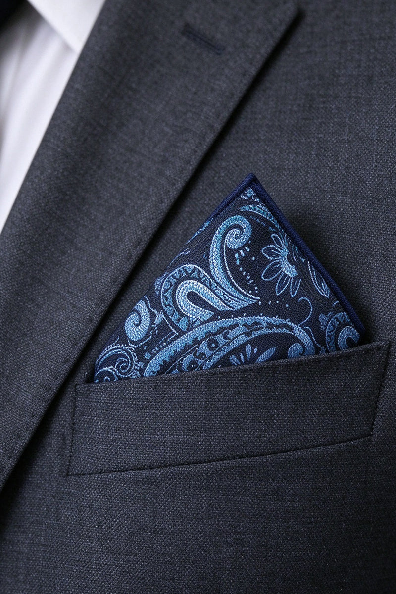 Men's Blue Pocket Squares