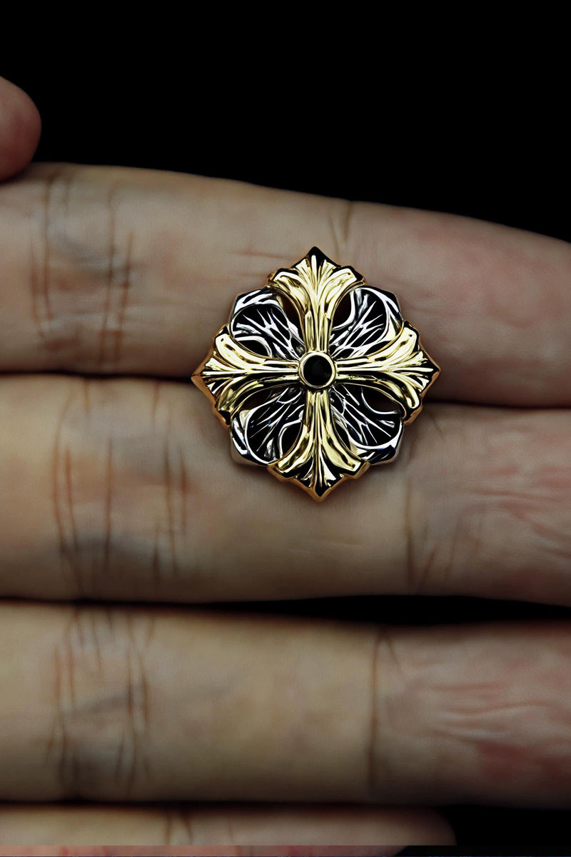 Men Vintage Prometheus Gold Plated Lapel pin