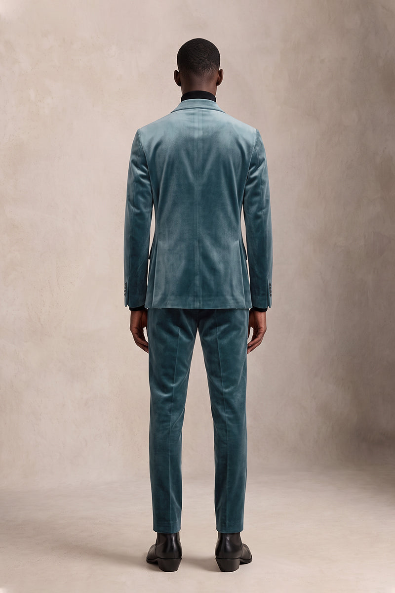 Lake Blue 100% Velvet Suits