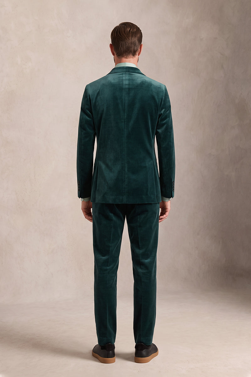 Emerald Green 100% Velvet Suits