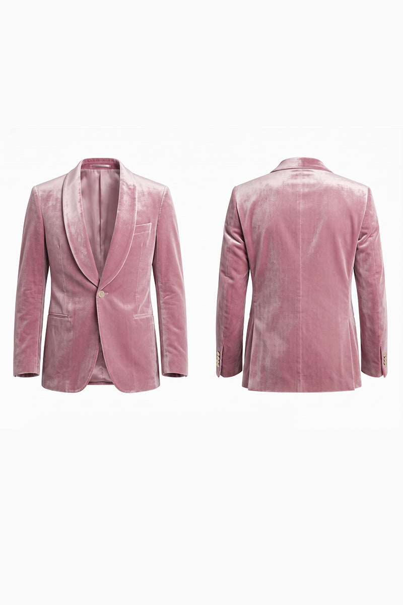 Pink 100% Velvet Blazers