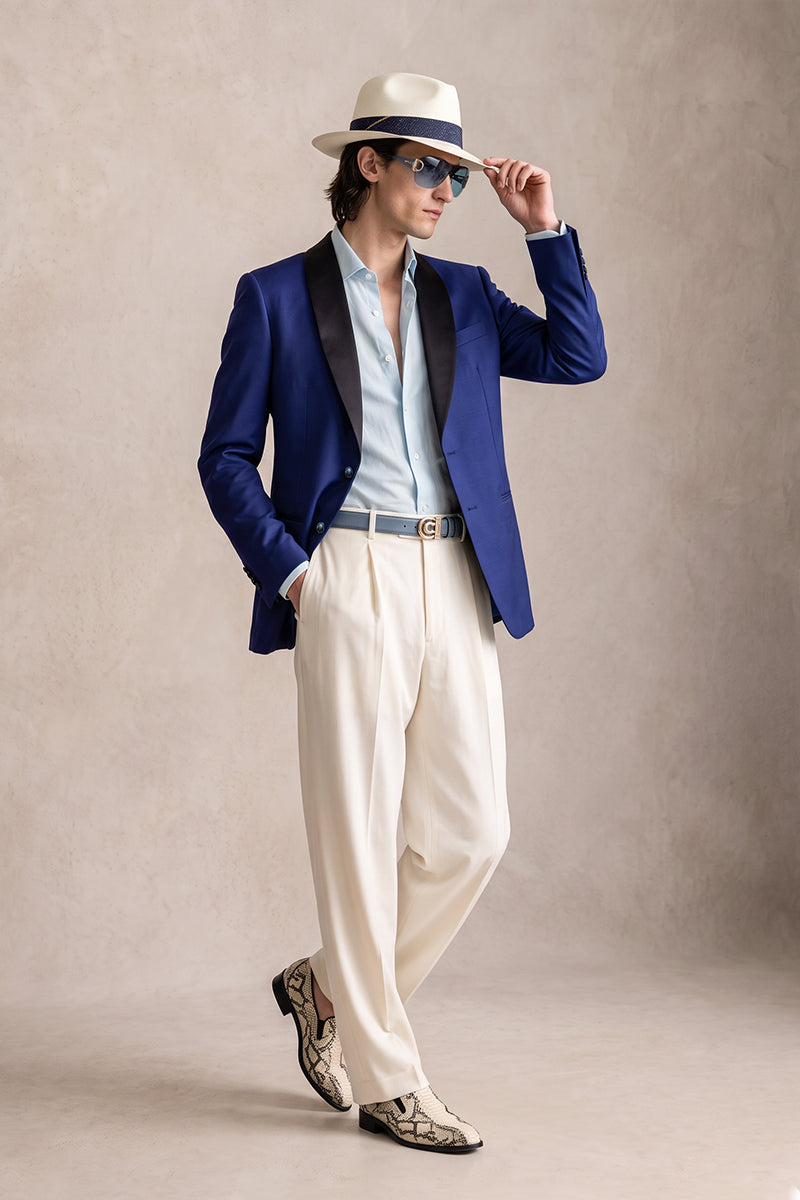 Deep Blue 100% Merino Wool Blazers
