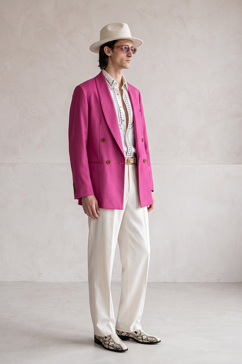 Fuchsia 100% Merino Wool Blazers