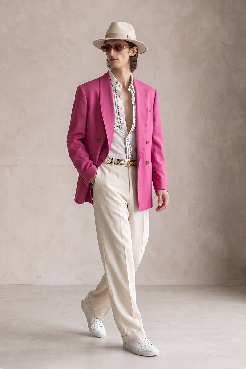 Fuchsia 100% Merino Wool Blazers
