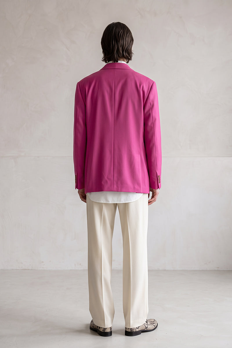 Fuchsia 100% Merino Wool Blazers