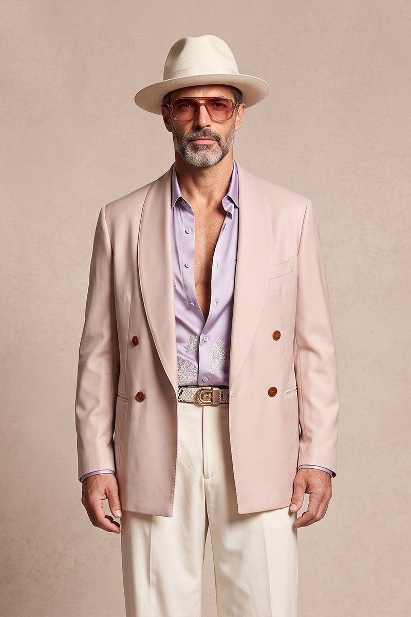 Pink 100% Merino Wool Blazers