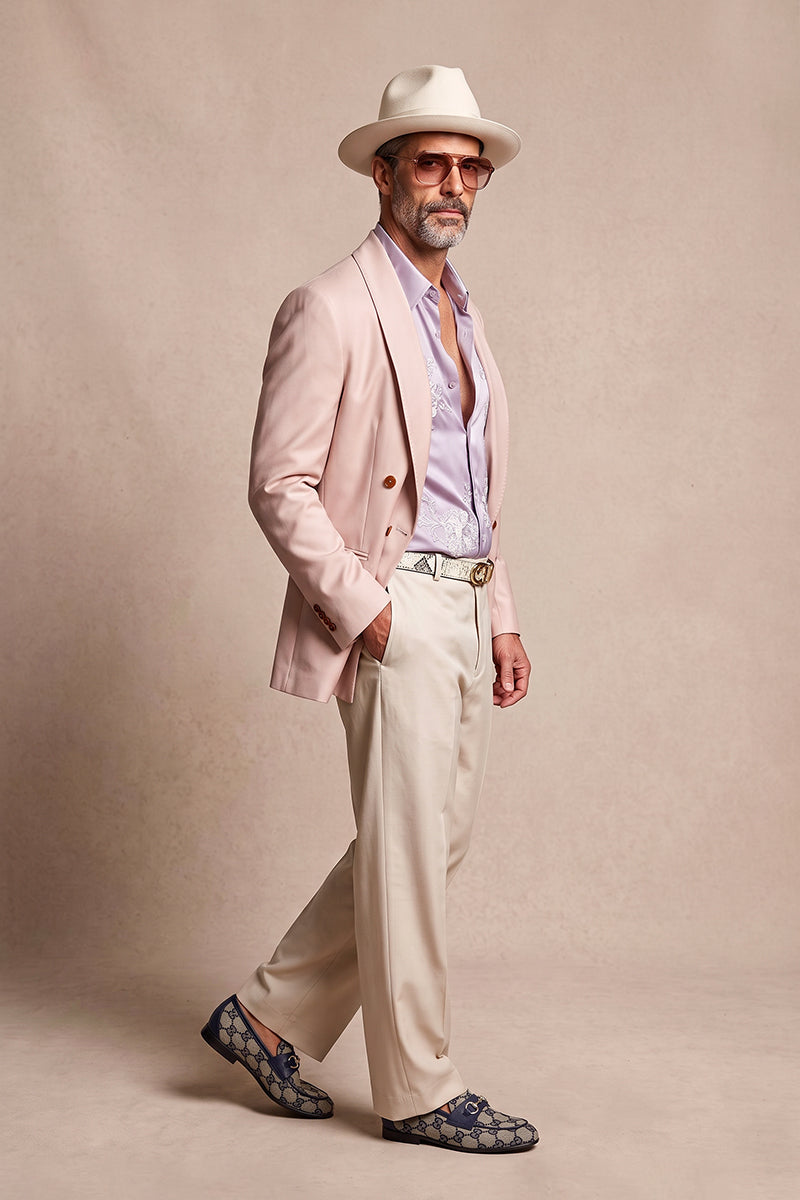 Pink 100% Merino Wool Blazers