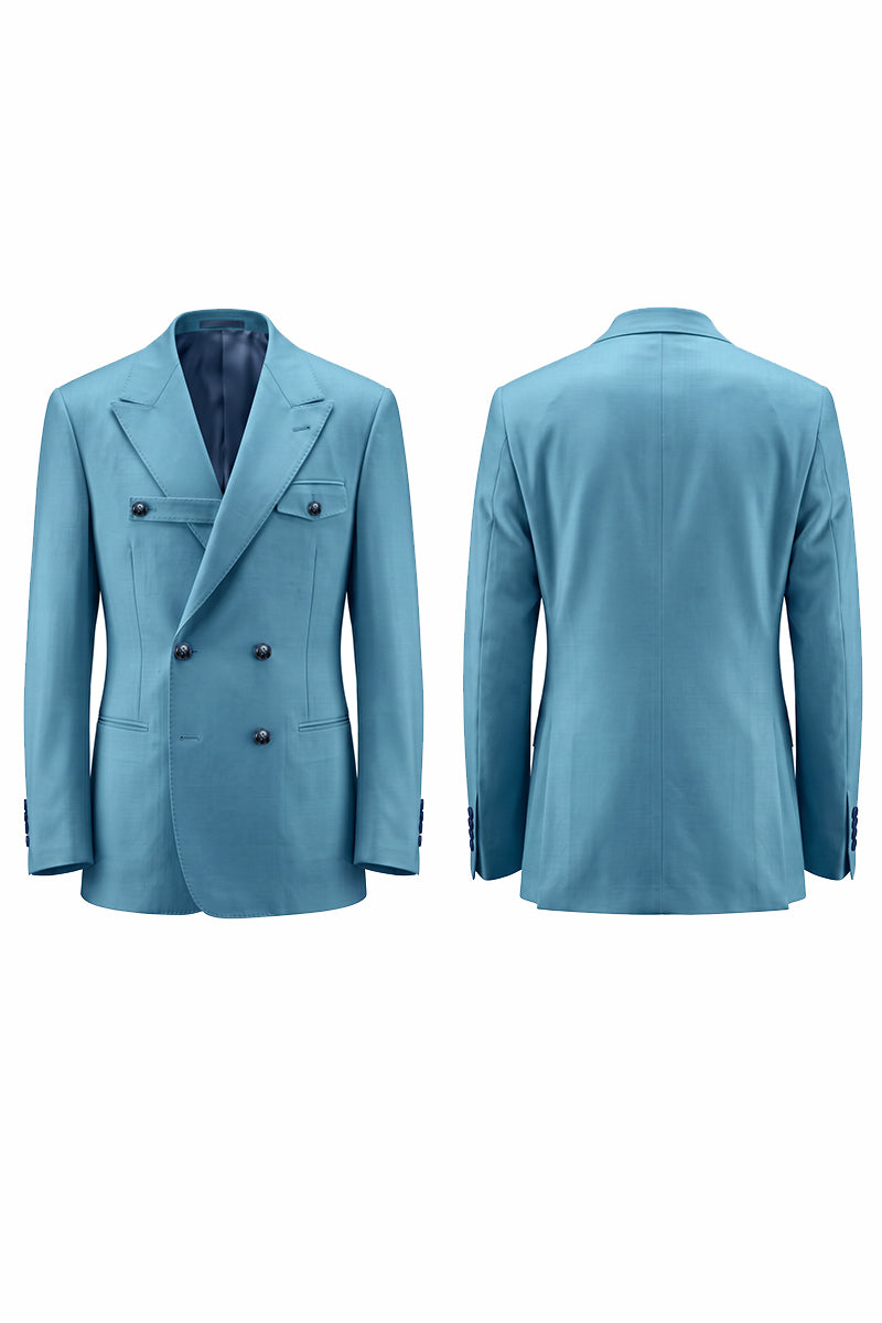 Blue 100% Merino Wool Blazers