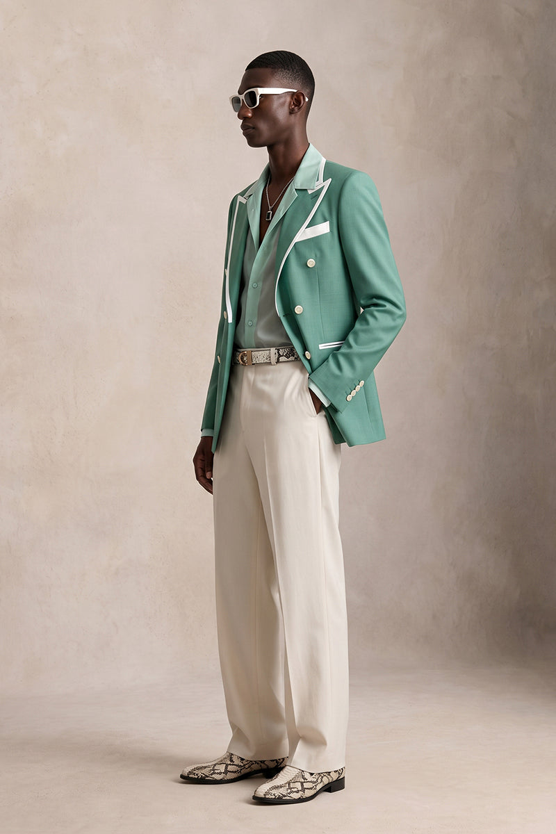 Green 30% Merino Blazers