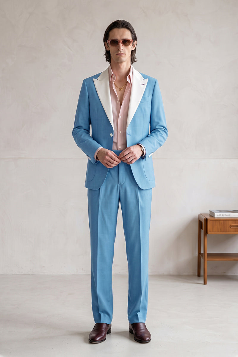 Blue 30% Merino Wool Suits