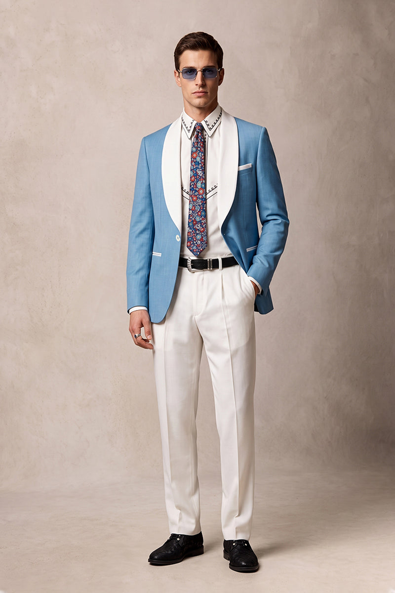 Sky Blue 30% Merino Wool Suits
