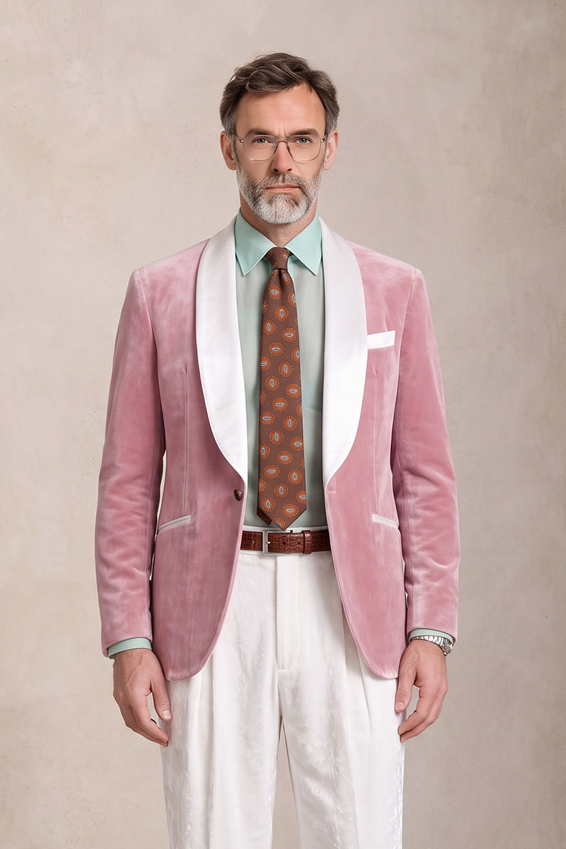 Dusty Pink 100% Velvet Suits