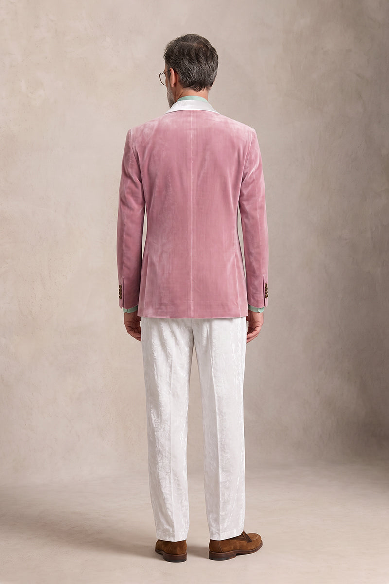 Dusty Pink 100% Velvet Suits