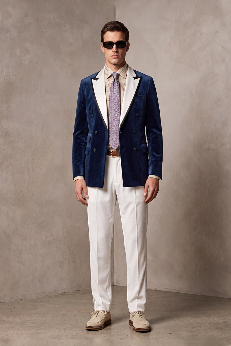 Royal Blue 100% Velvet Suits