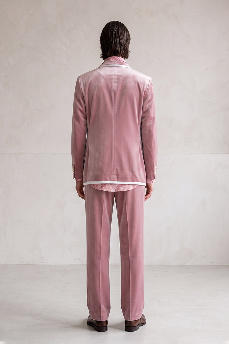 Dusty Pink 100% Velvet Suits
