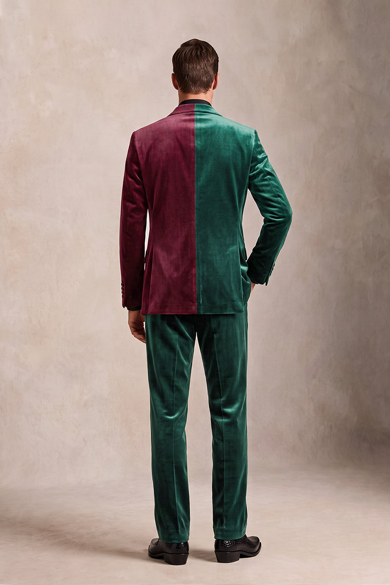 Green 100% Velvet Suits