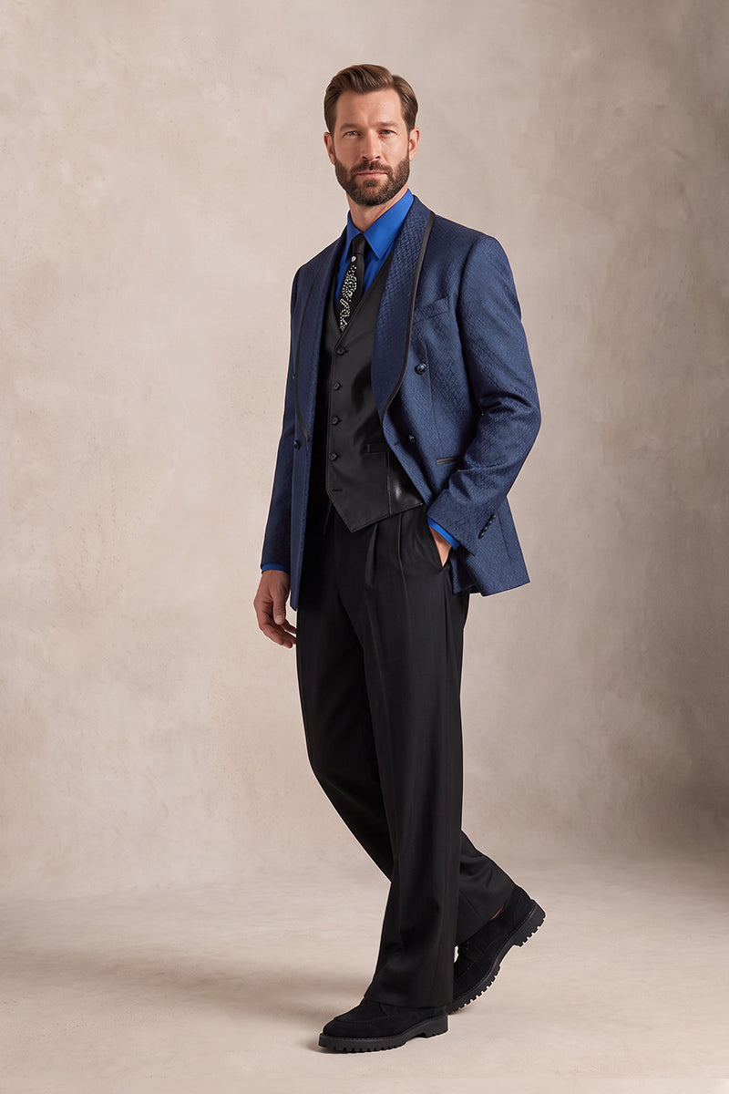 Deep Blue 100% Velvet Suits