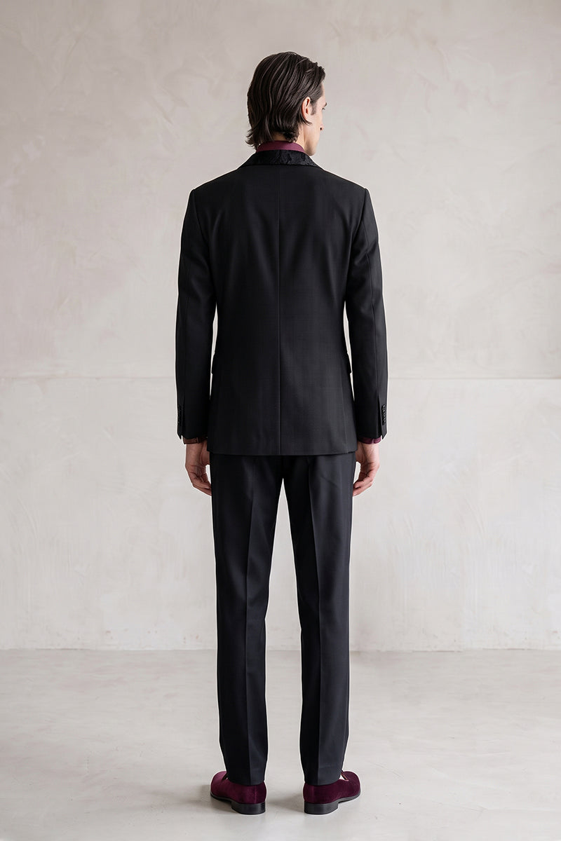 Black 30% Merino Wool Suits