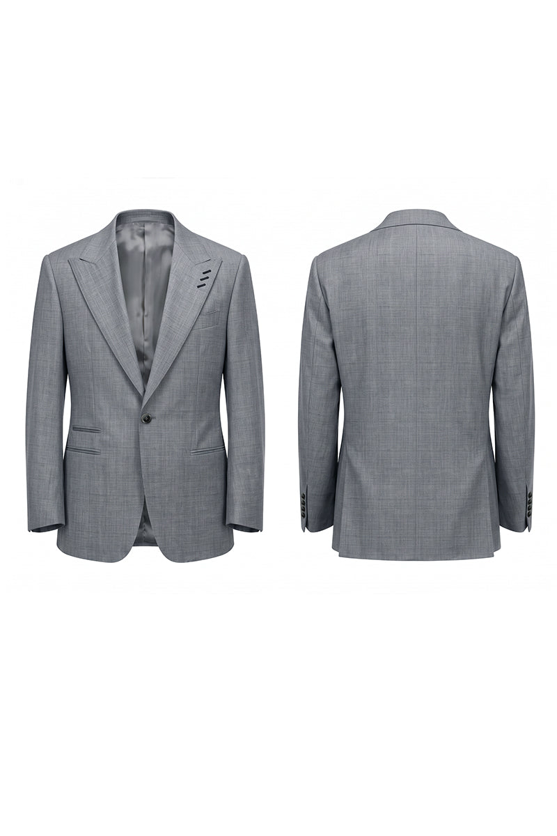 Gray 70% Merino Wool Blazers