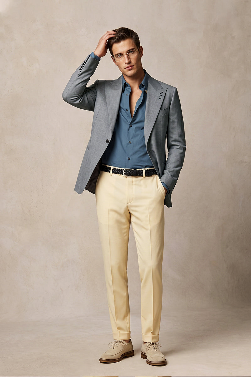 Gray 70% Merino Wool Blazers