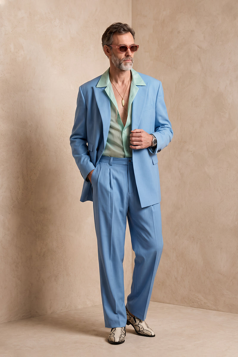 Blue 30% Merino Wool Suits