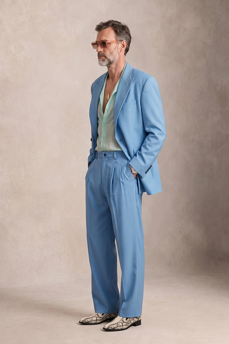 Sky Blue 30% Merino Wool Blazers