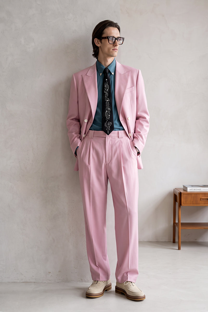 Pink 30% Merino Wool Blazers