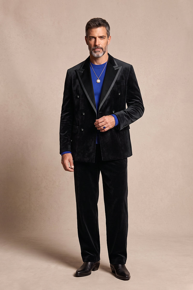 Black 100% Velvet Suits