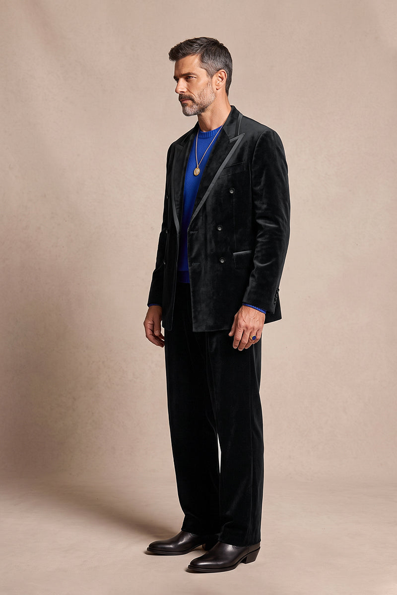 Black 100% Velvet Suits