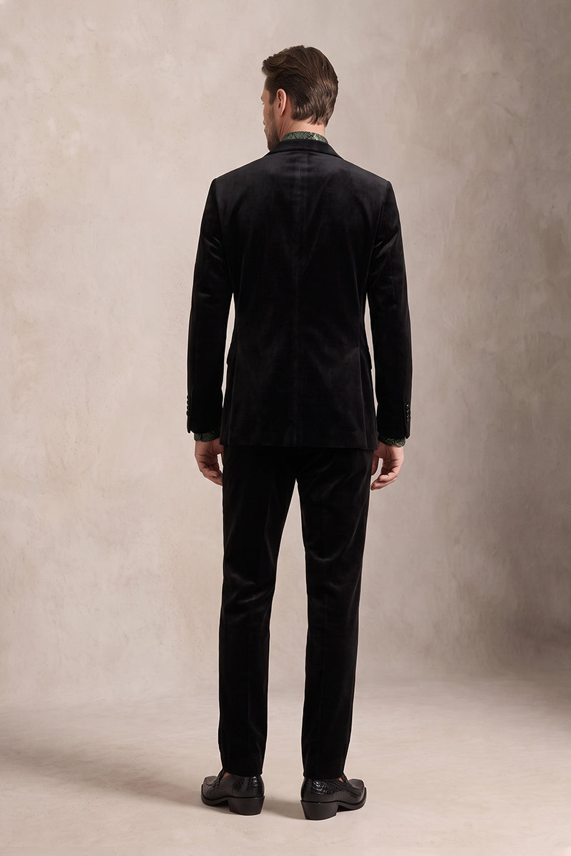 Black 100% Velvet Suits