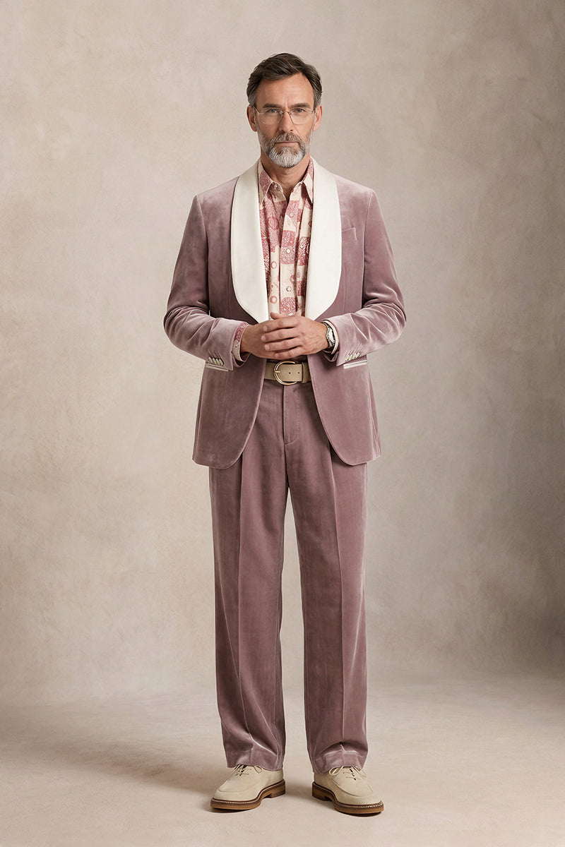 Dusty Rose 100% Velvet Suits