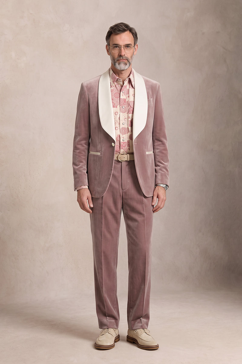Dusty Rose 100% Velvet Suits