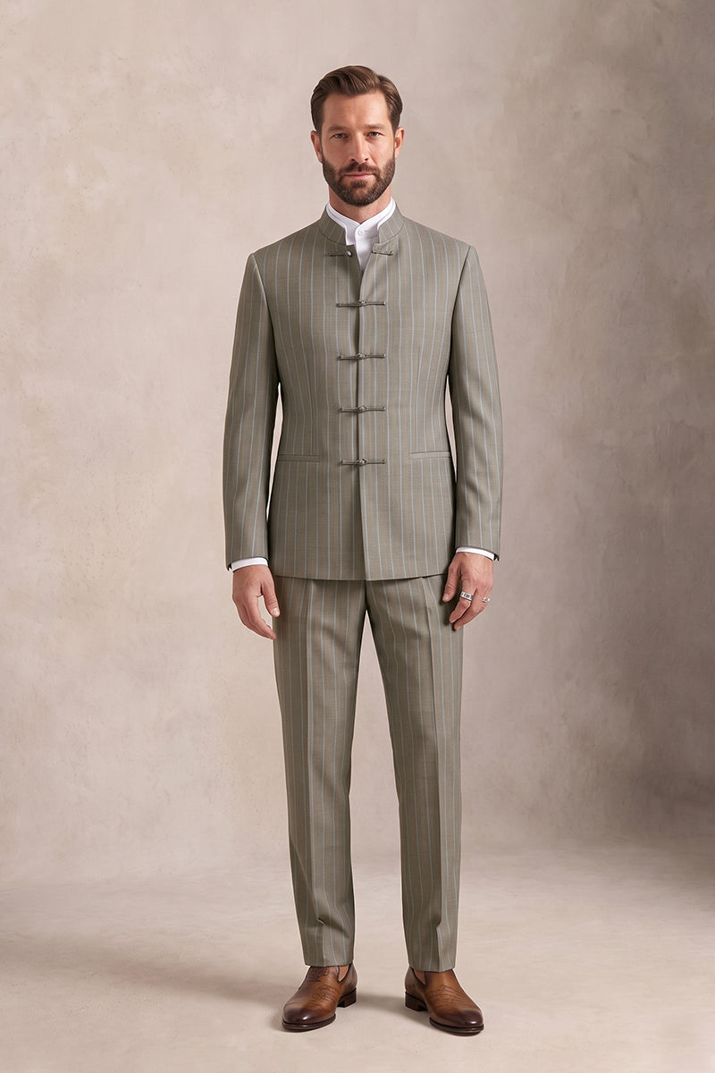 Khaki 50% Merino Wool Suits