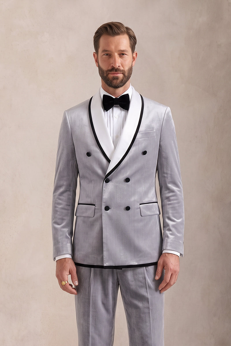Gray 100% Velvet Suits