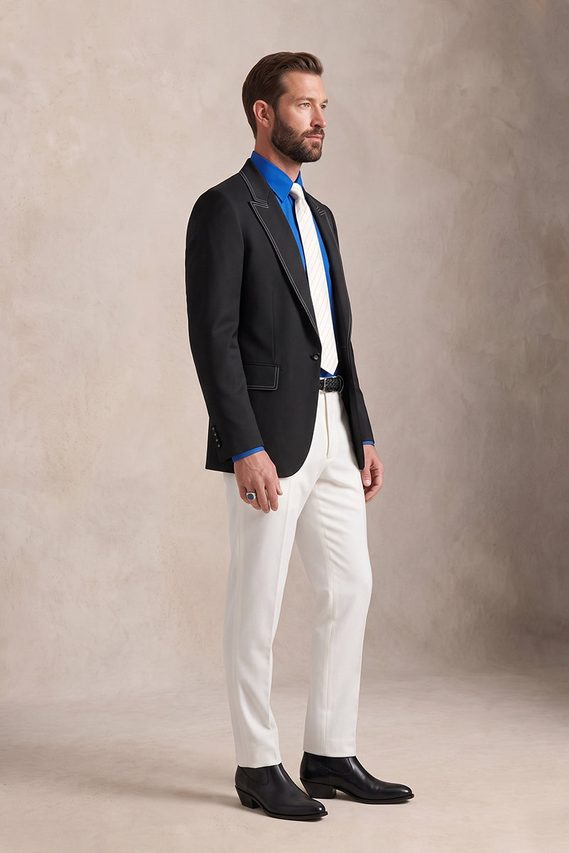 Black 30% Merino Wool Blazers