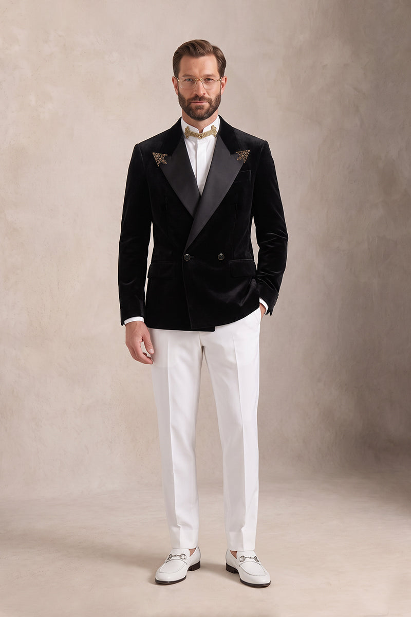 Black 100% Velvet Blazers