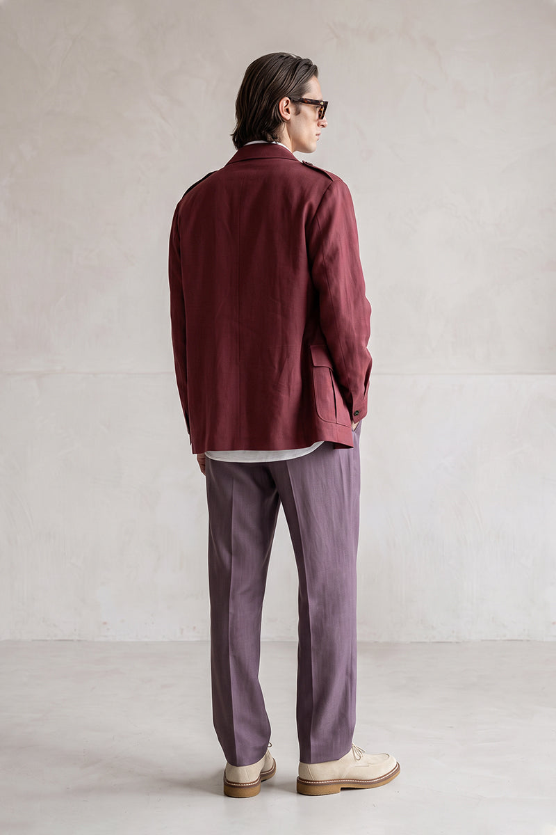 Burgundy 50% Merino Wool Suits