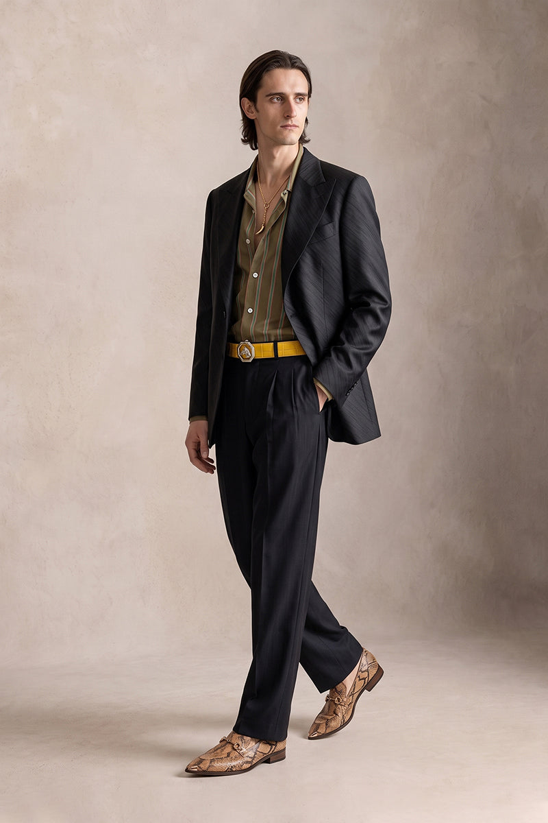 Black 82% Jacquard Suits