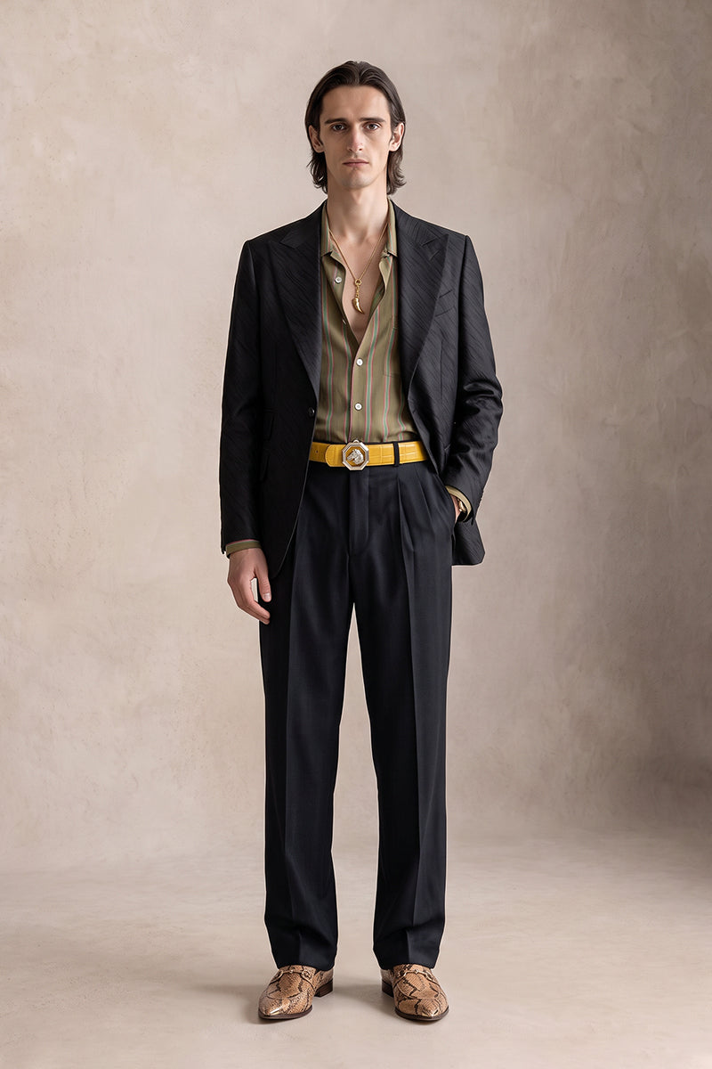 Black 82% Jacquard Suits