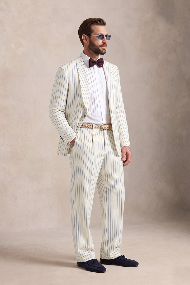 White 50% Merino Wool Suits