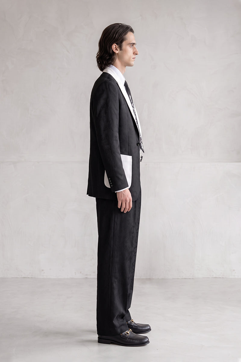 Black 82% Jacquard Suits